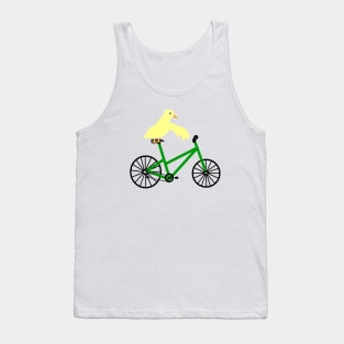 Duck On A Green Bicycle Tank Top